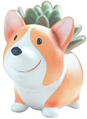 Lovable Corgi Plant Pot - Canine/Dog/Puppy Succulent Pot Prefect Corgi Dog Lover Gift, Corgi doggie 2.5" small plant pot