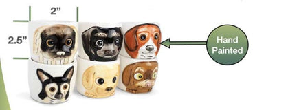 Adorable Dog Planters Pots - Cute Puppy Pots - Mini Ceramic Dog Planters - Best Pet Dog Gift - Christmas, Thanksgiving, Housewarming Gifts