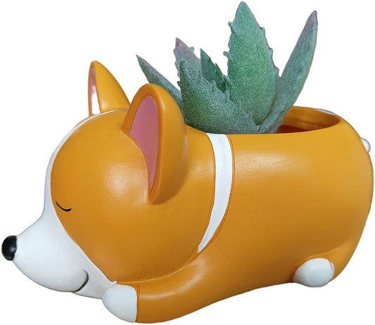Charming Corgi Plant Pot -  Succulent Dog/Puppy Pot Best Corgi Dog Lover Gift, Corgi Pup Pot 2.5"