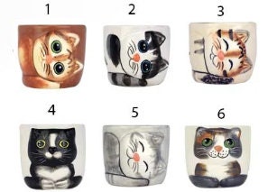 Cat/Kitten Mini Ceramic Cat Planters - Best Pet Cat - Christmas, Thanksgiving, Gifts - Cactus Succulent Plant Pot