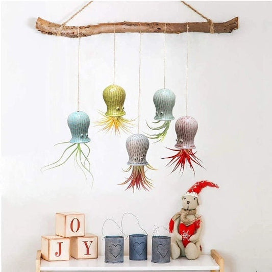 Ceramic Octopus Wall Ceiling Hanging Air Plant Pot ALL 5 Colors - Holiday Gifts Friends and Loved ones Plant Gifts